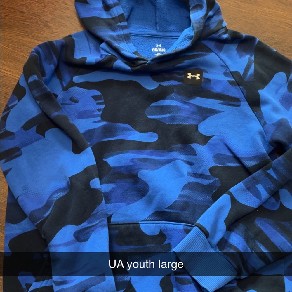 Under Armour Youth Blue Camo Hoodie